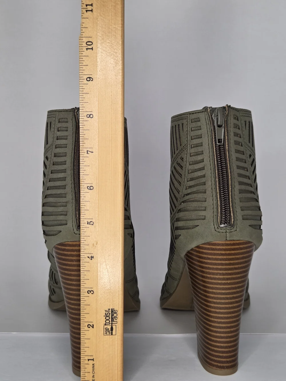 Mix No. 6 Priamo Olive Green Open-toe Bootie